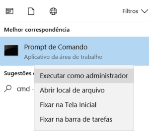 Execute o cmd como administrador