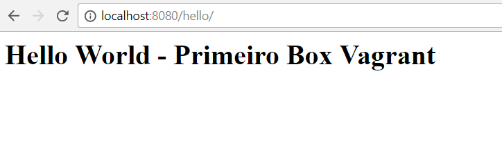 Hello World - Nossa primeira Box do Vagrant